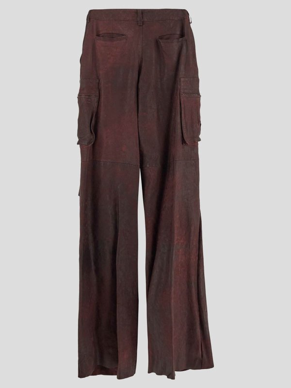 SALVATORE SANTORO: レザートラウザー online - レザーパンツ - ベージュ