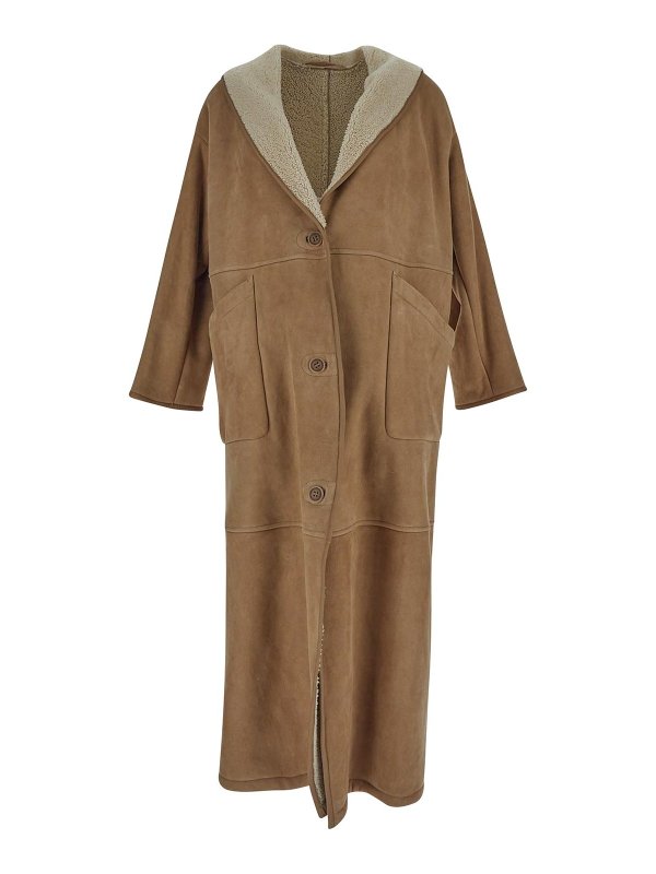 SALVATORE SANTORO: レザージャケット - レザージャケット - ベージュ