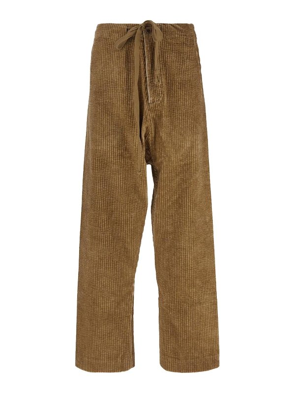 UMA WANG: Pantalons casual - Pantalons Décontractés - Marron