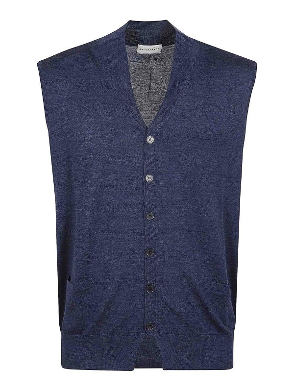 BALLANTYNE: waistcoats & gilets - V Neck Gilet