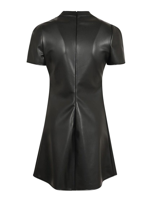 Courreges: short dresses online - Short Sleeves Pu A-Line Dress