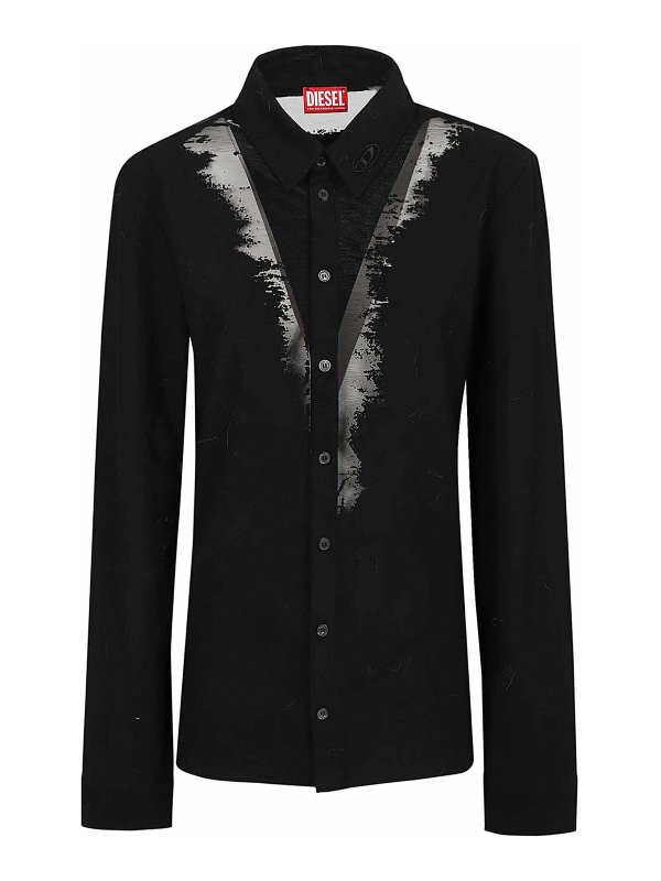 DIESEL: Camisas - Camisa - Negro