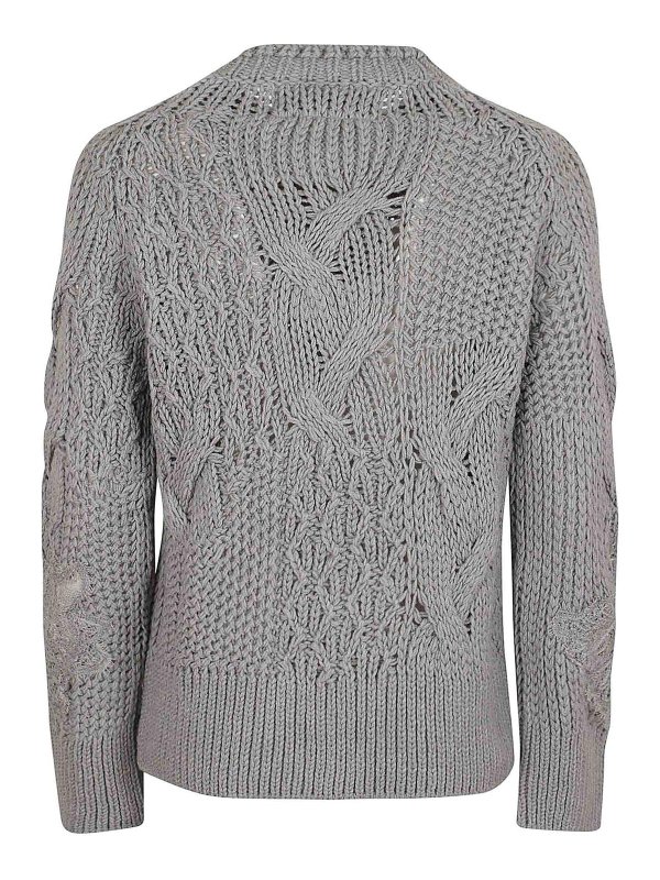 ERMANNO SCERVINO: Suéteres con cuello pico online - Suéter Cuello Redondo - Gris