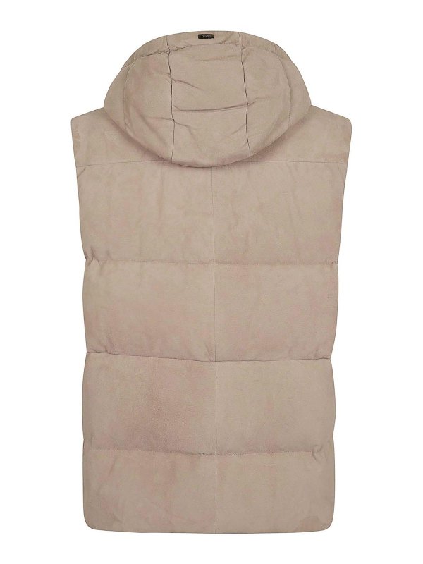 HERNO: waistcoats & gilets online - Suede Gilet