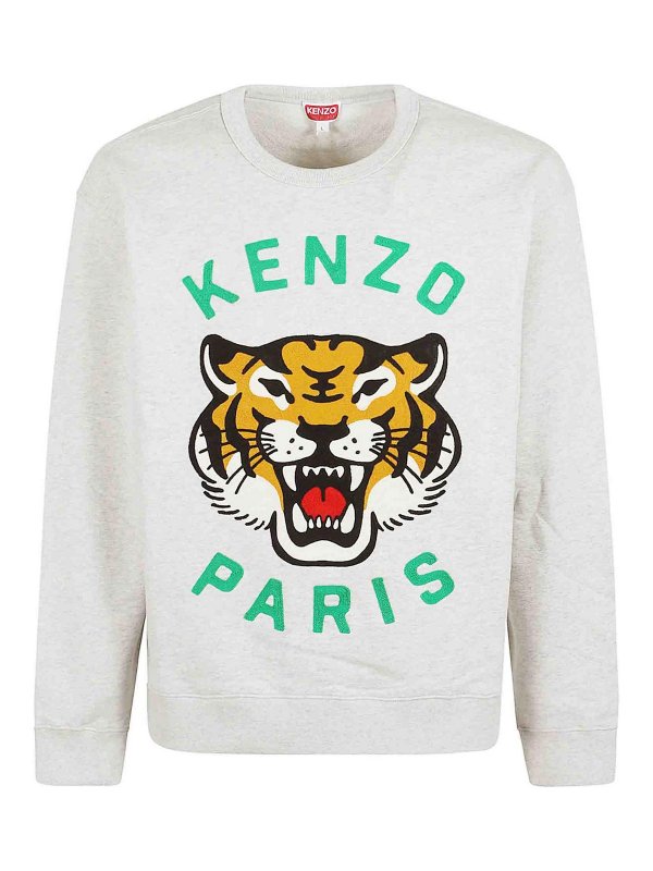 KENZO: Felpe e maglie - Felpa oversize con stemma Lucky Tiger