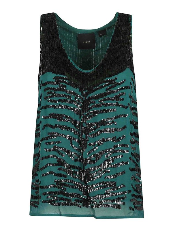 Pinko: Tops & Débardeurs - Top - Vert