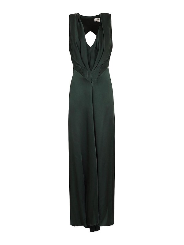 VICTORIA BECKHAM: evening dresses - V-Neck Gathered Floor Length