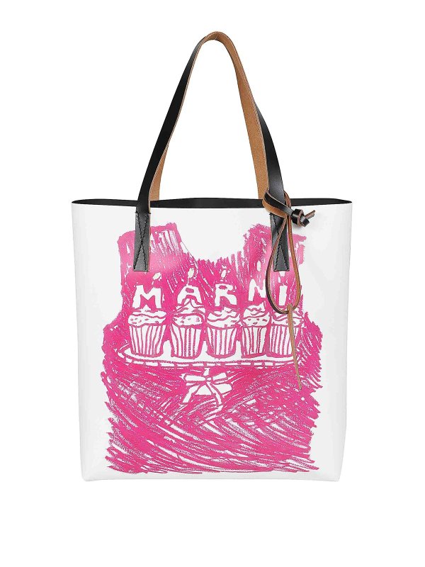 Marni: Bolsos Shopping - Bolso Shopping - Blanco