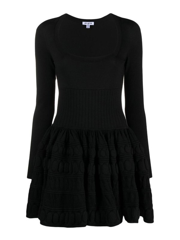 Alaïa: Robe longueur genou - Robe Au Genou - Noir