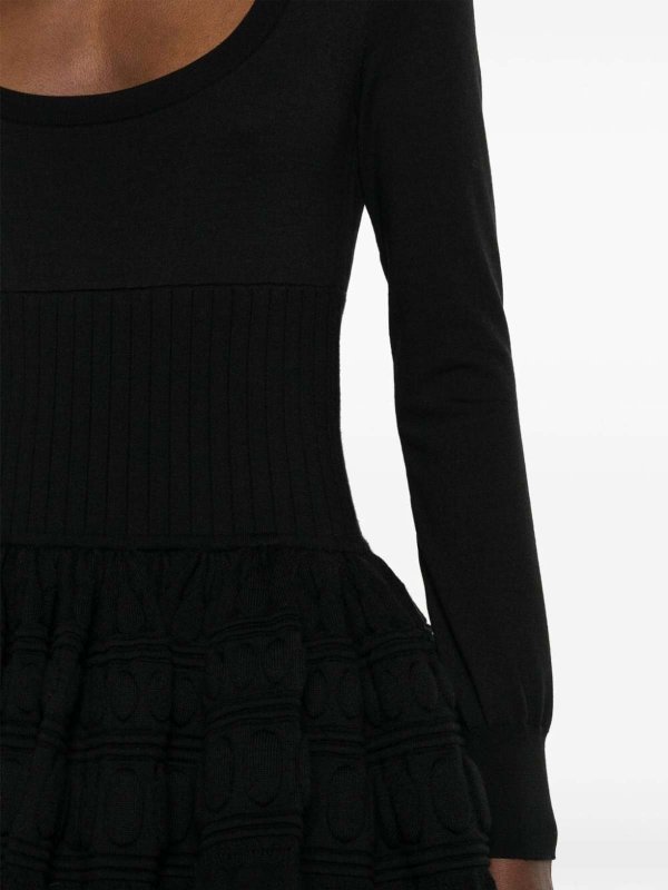 The Best Shops Alaïa: Robe longueur genou - Robe Au Genou - Noir