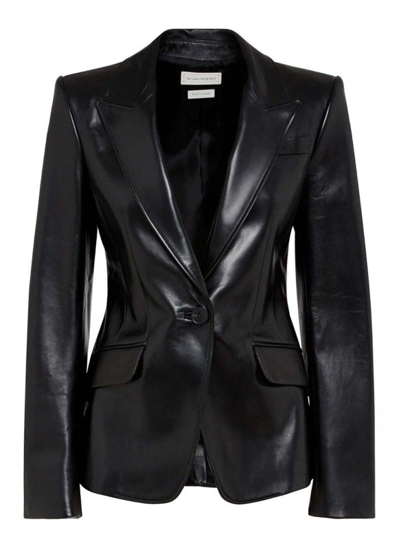 ALEXANDER MCQUEEN: Chaquetas de cuero - Chaqueta De Cuero - Negro