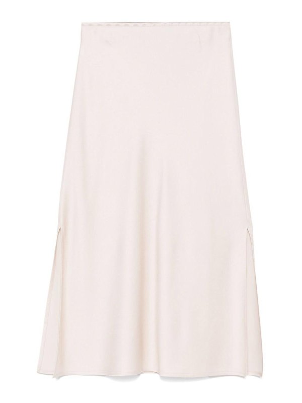 BRUNELLO CUCINELLI: ニーレングススカート＆ミディ丈 - 膝丈/ミディスカート - 白