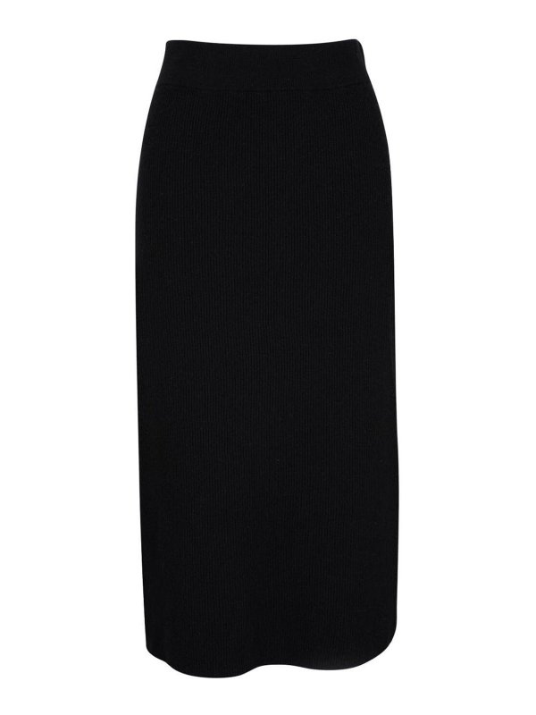 BRUNELLO CUCINELLI: ニーレングススカート＆ミディ丈 - 膝丈/ミディスカート - 黒