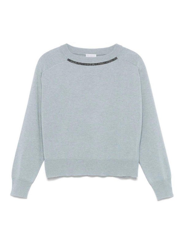 BRUNELLO CUCINELLI: boat necks - Long Sleeve Boat-Neck Sweater