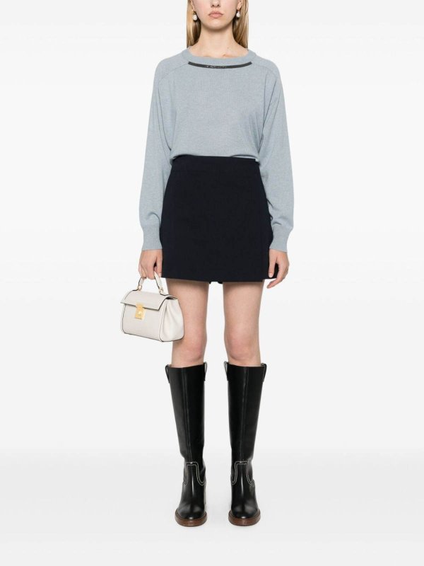 BRUNELLO CUCINELLI: boat necks online - Long Sleeve Boat-Neck Sweater