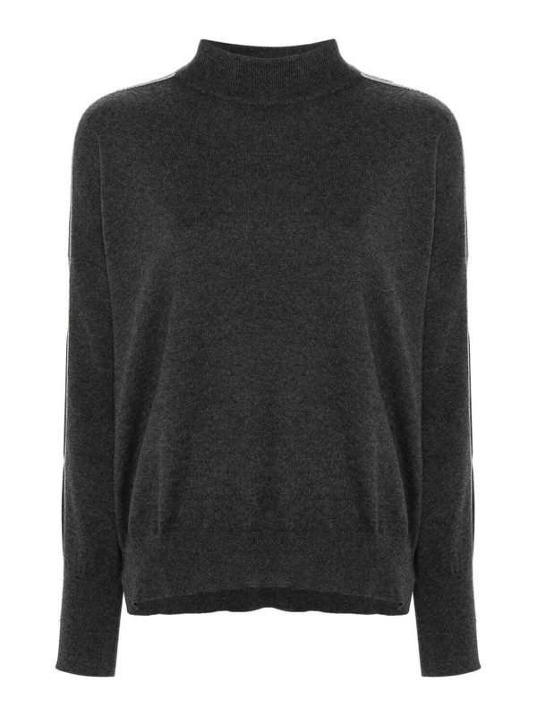 BRUNELLO CUCINELLI: Cuellos altos y polos - Suéter Con Cuello Alto - Negro