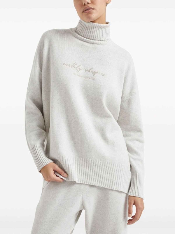 Long Sleeve Turtle-Neck Sweater shop online: BRUNELLO CUCINELLI