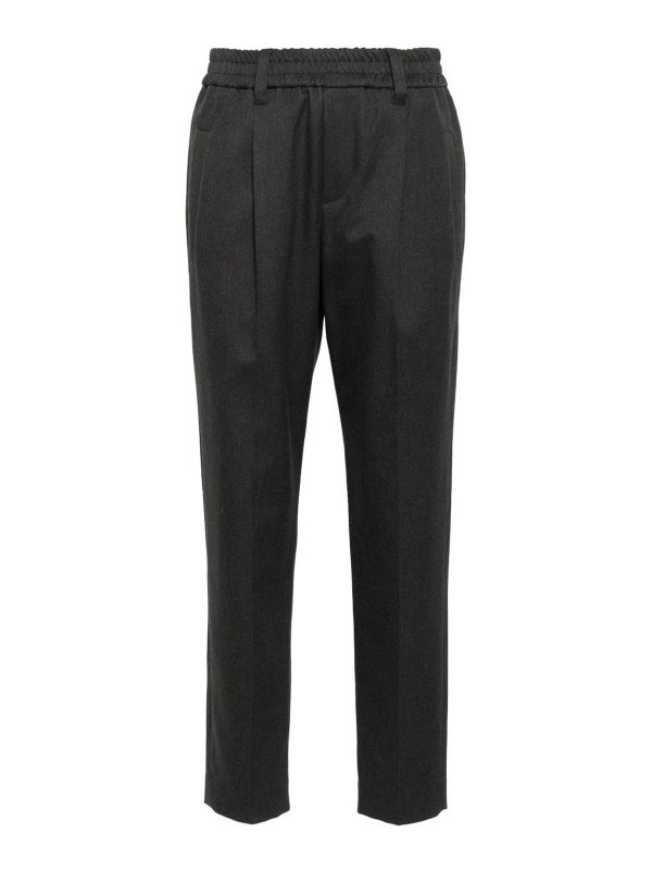 BRUNELLO CUCINELLI: カジュアルトラウザー - カジュアルパンツ - グレー