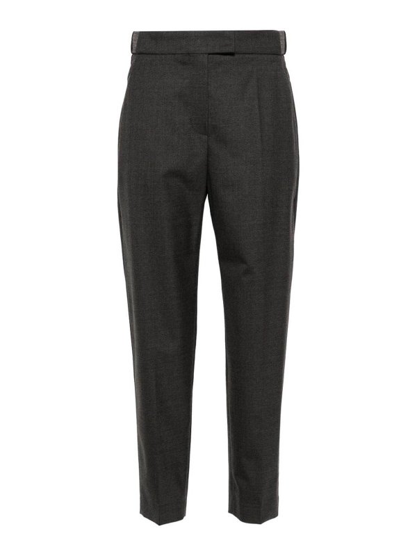 BRUNELLO CUCINELLI: カジュアルトラウザー - カジュアルパンツ - ダークグレー