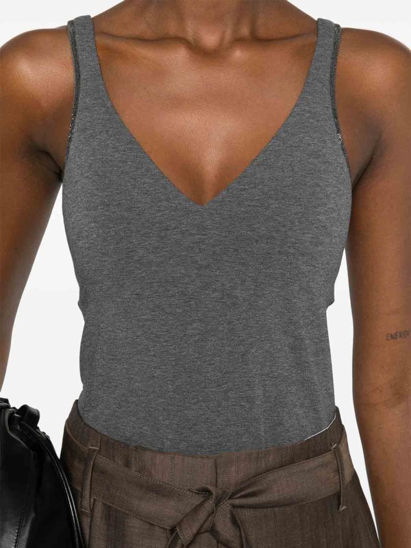 トップ/タンクトップ - グレー shop online: BRUNELLO CUCINELLI