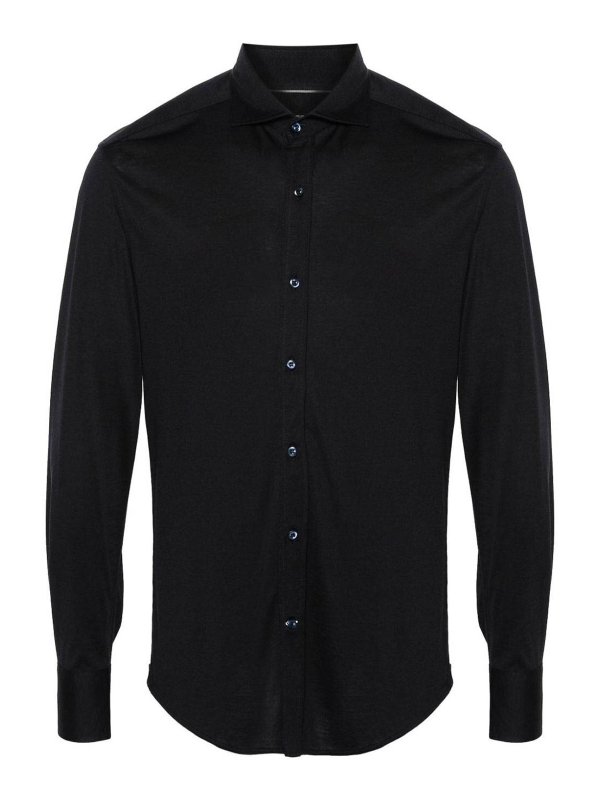 BRUNELLO CUCINELLI: シャツ - シャツ - ダークブルー