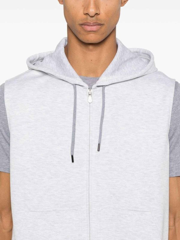 BRUNELLO CUCINELLI buy online Sleeveless Sweatshirt With Zipper And Hood