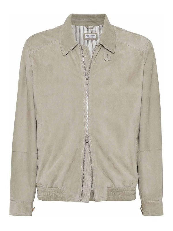 BRUNELLO CUCINELLI: leather jacket - Leather Jacket