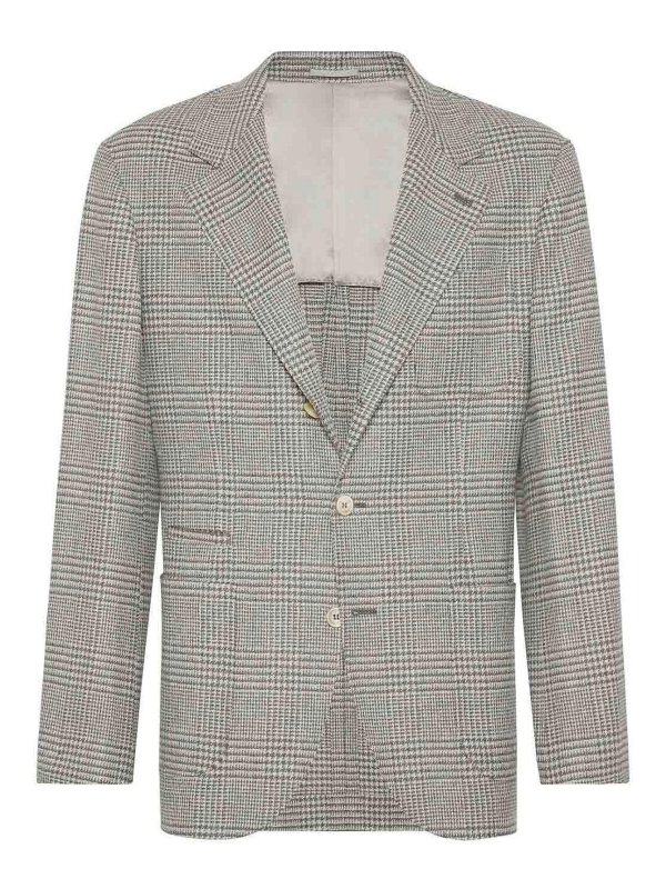 BRUNELLO CUCINELLI: blazers - Deconstructed Blazer With Patch Pockets