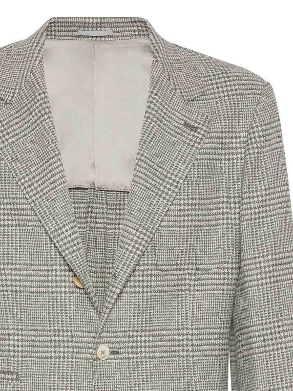 The Best Shops BRUNELLO CUCINELLI: blazers - Deconstructed Blazer With Patch Pockets