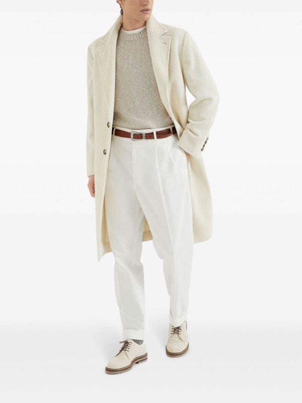 BRUNELLO CUCINELLI: クルーネック online - クルーネック - ライトグレー
