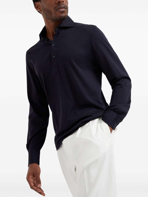 BRUNELLO CUCINELLI: ポロシャツ online - ポロシャツ - ダークブルー