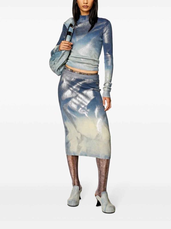 DIESEL: Knielange und Midi Röcke online - Midirock - Blau