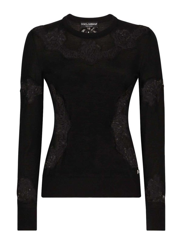 DOLCE & GABBANA: クルーネック - クルーネック - 黒