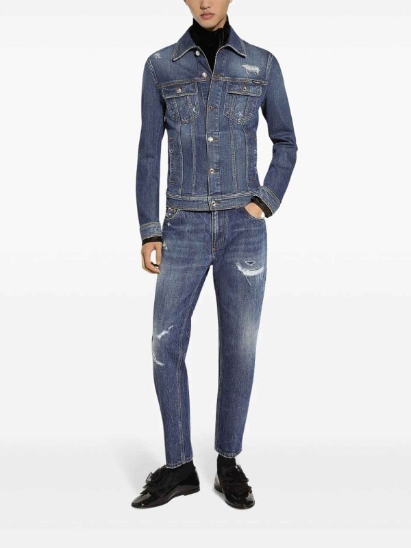 DOLCE & GABBANA: denim jacket online - Denim Jacket