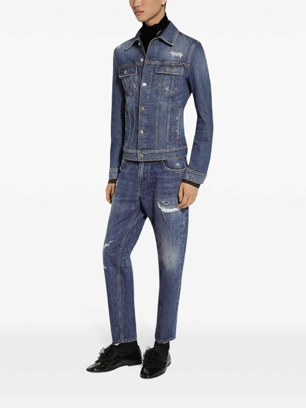 The Best Shops DOLCE & GABBANA: Bootcut - Bootcut Jeans - Dunkles Jeansblau