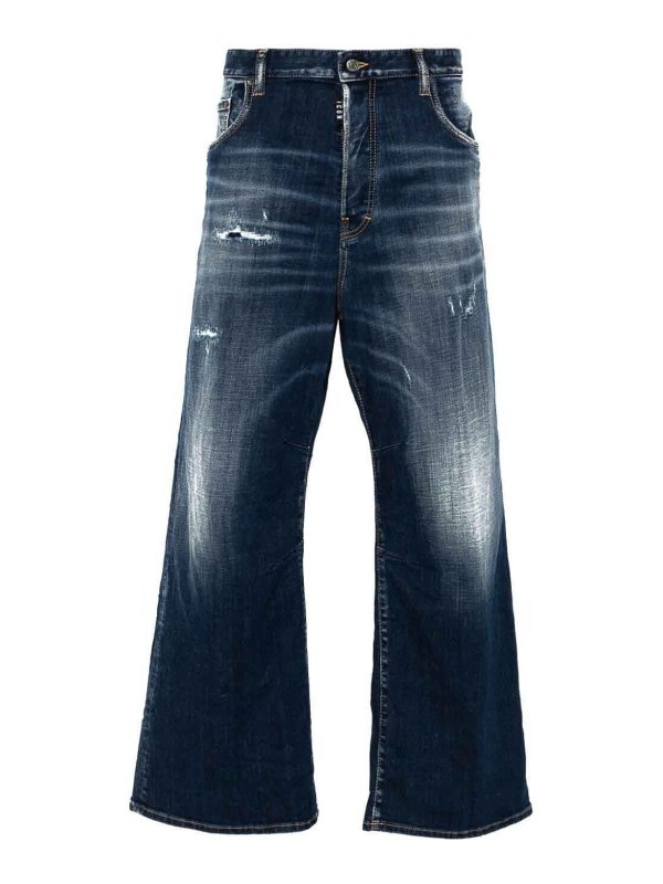 DSQUARED2: ブーツカットジーンズ - ブーツカットジーンズ - ダークブルー