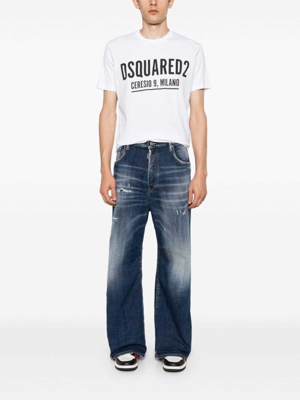 DSQUARED2: ブーツカットジーンズ online - ブーツカットジーンズ - ダークブルー