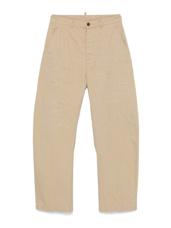 DSQUARED2: pantaloni shorts - Pantaloni chino strappati