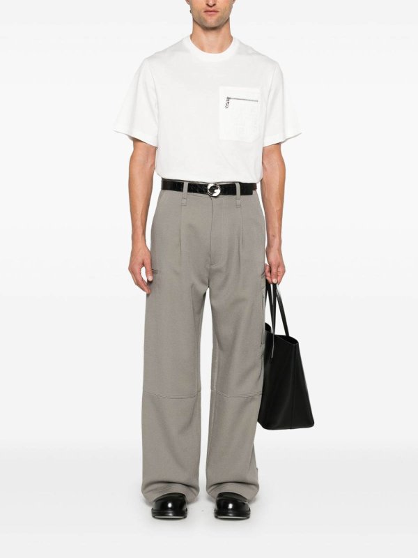 FENDI: t-shirts online - `Ff` Pocket T-Shirt