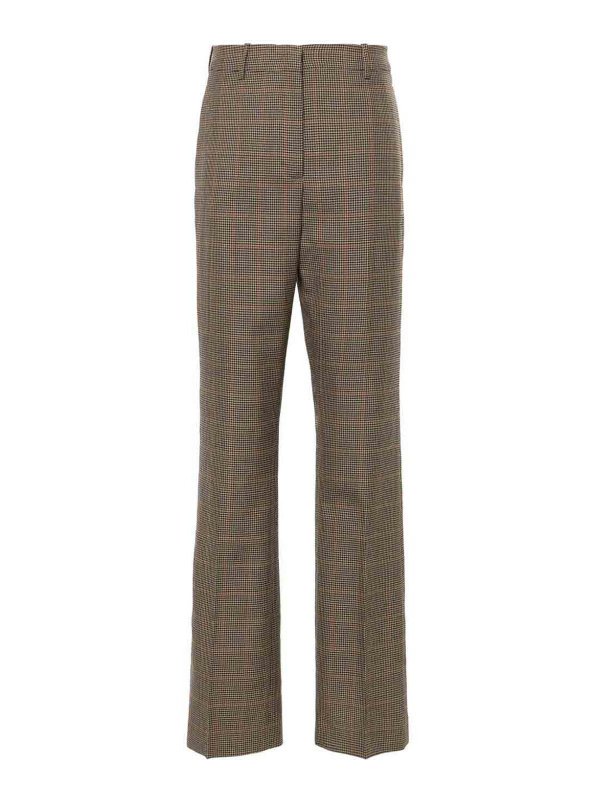 GOLDEN GOOSE: casual trousers - Relaxed Pied De Poule Check Pants