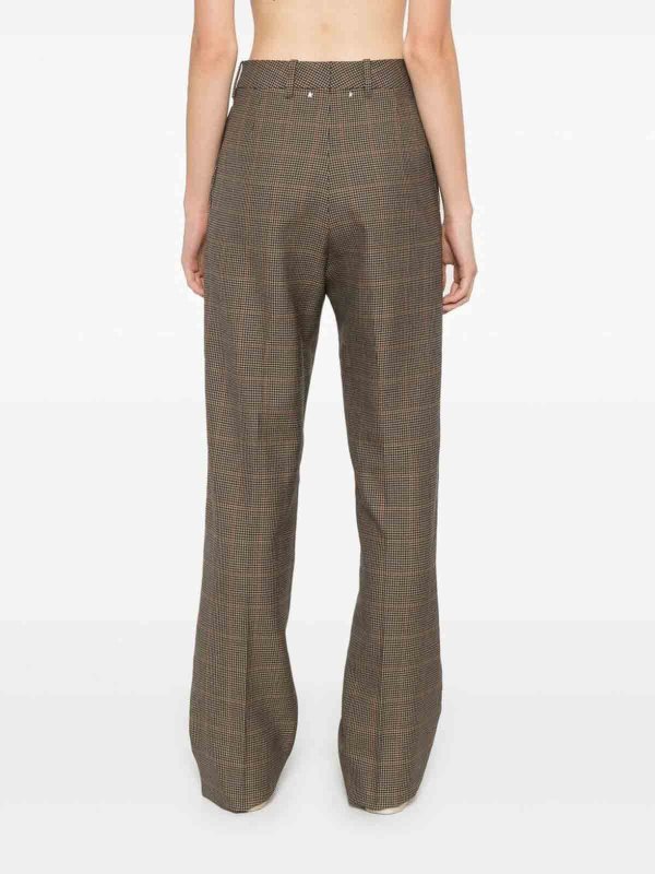 Relaxed Pied De Poule Check Pants shop online: GOLDEN GOOSE