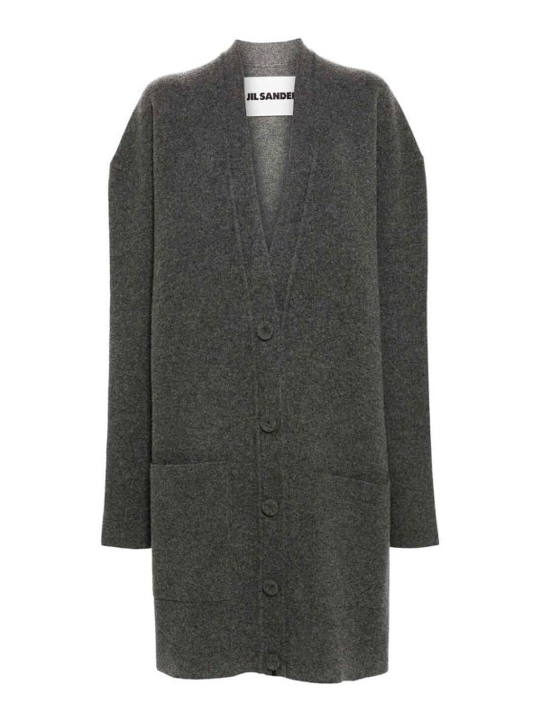 JIL SANDER: Cárdigans - Cárdigan - Gris