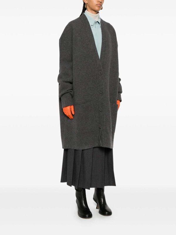JIL SANDER: Cárdigans online - Cárdigan - Gris