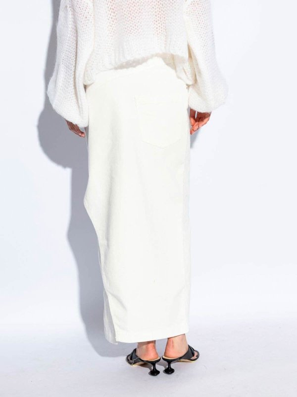 The Best Shops LOEWE: Knielange und Midi Röcke - Midirock - Weiß