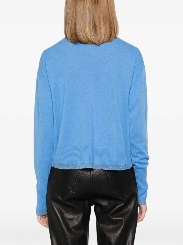 Pull Col Rond - Bleu Clair shop online: Pinko