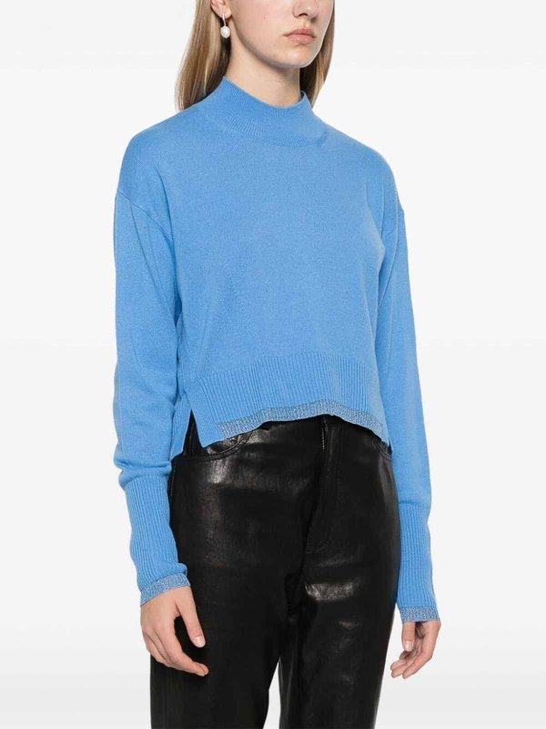 Pinko buy online Pull Col Rond - Bleu Clair