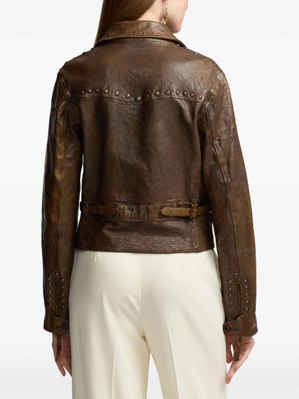 The Best Shops POLO RALPH LAUREN: Lederjacken - Lederjacke - Beige