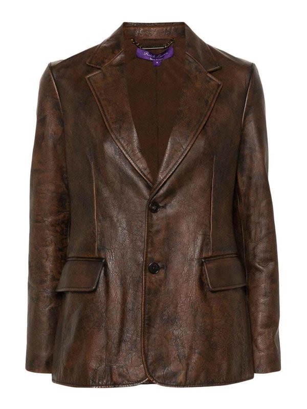 POLO RALPH LAUREN: giacche in pelle - Giacca in pelle `Tomasso`