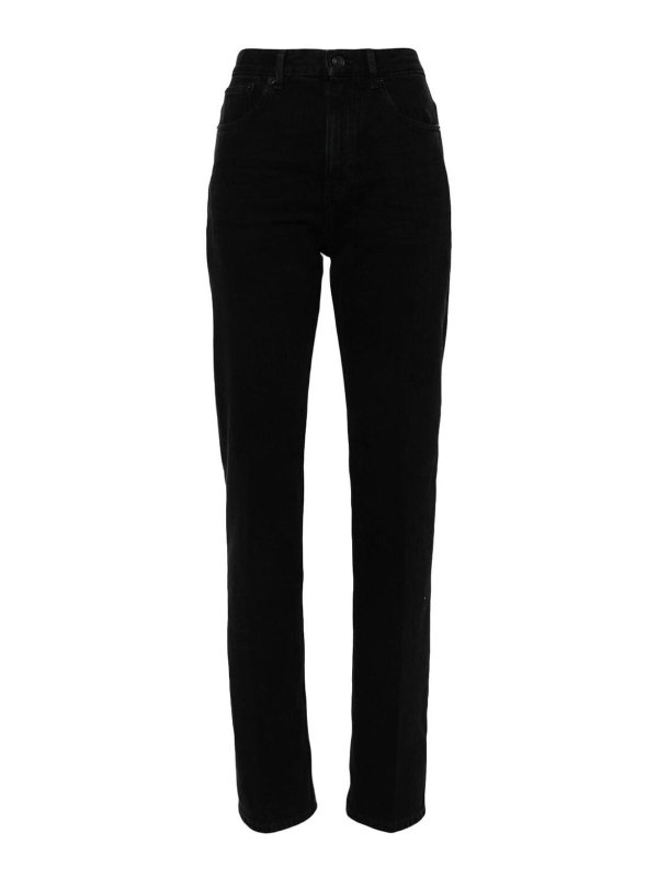 SAINT LAURENT: straight leg jeans - Mid Rise Straight Jeans