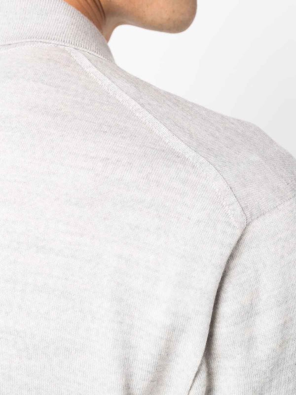 The Best Shops SEASE: Strickpullover mit V-Ausschnitt - V-Pullover - Hellgrau